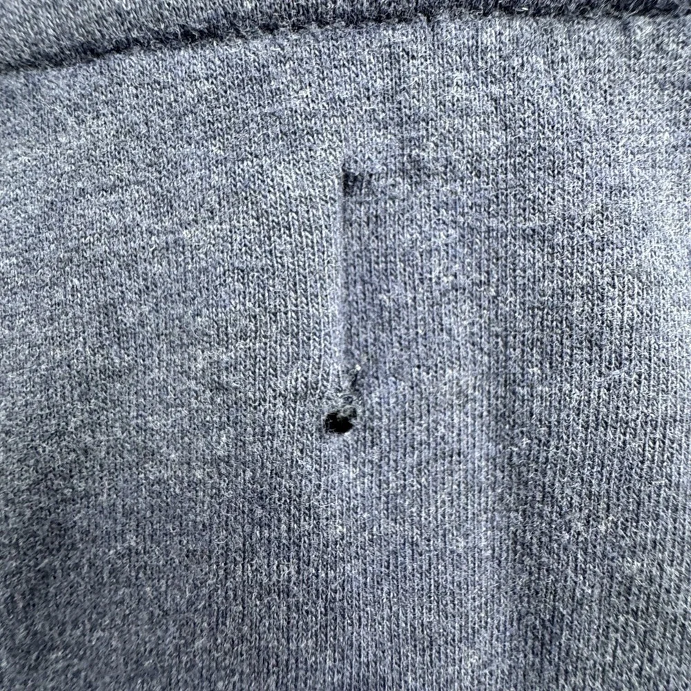 Vtg Polo Ralph Lauren Sweater Men's Sz 4XB Blue 1/4 Zip Pullover Logo‎ *Hole*
